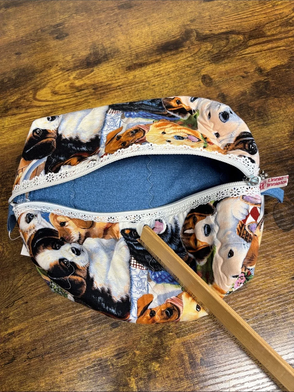 Dog Print Zipper Pouch - Multicolor